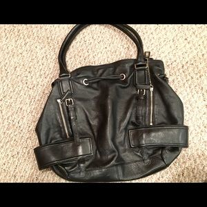 Cole Haan Taylor Drawstring Pebbled Leather Bag.